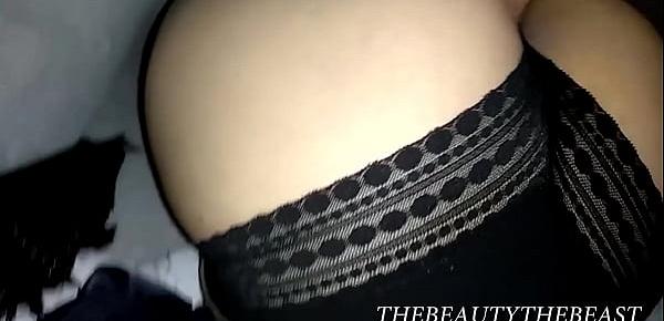  Sexy Round Latina Juicy Ass In Black Victoria Secret Underwear Hairy Cock